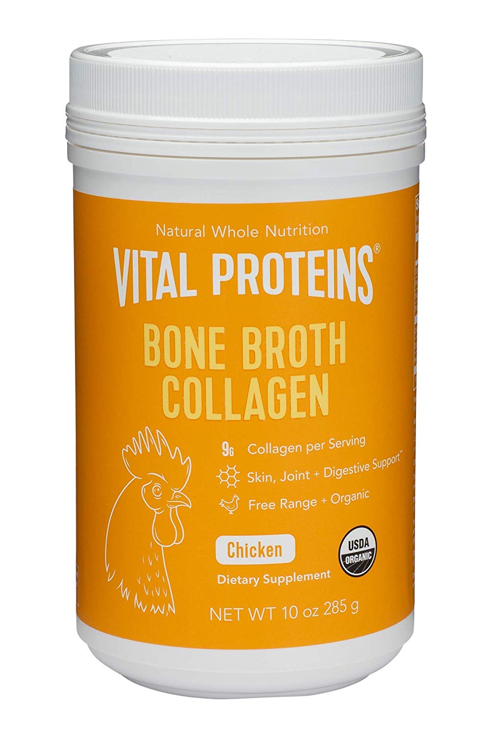 Vital Proteins, Organic Free-Range Chicken Bone Broth Collagen, 10 oz