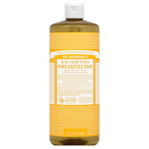 Dr. Bronner's Magic Soaps, Pure Castile Soap, 18-in-1 Hemp Citrus, 16 fl oz