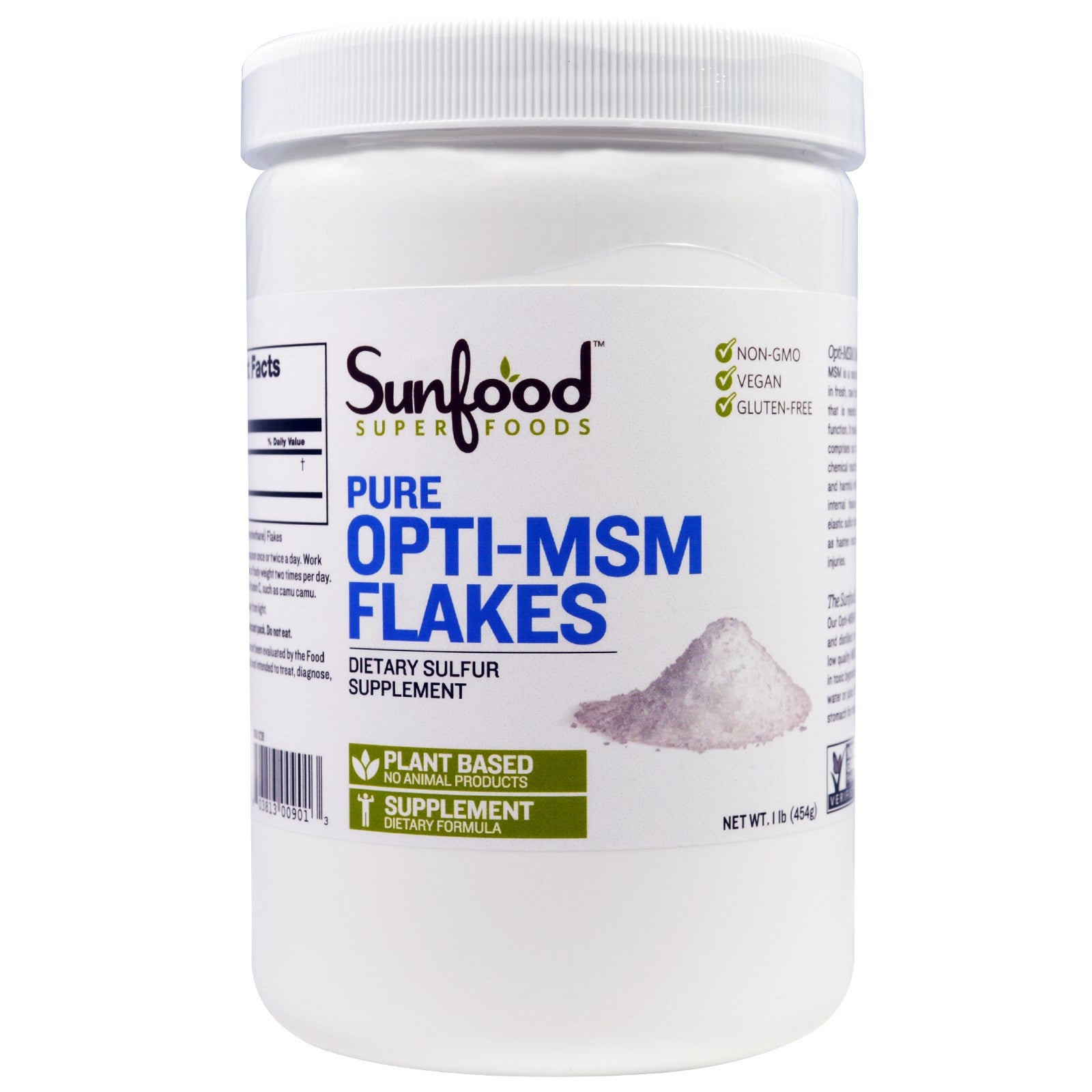 Sunfood, OptiMSM Flakes, 1lb