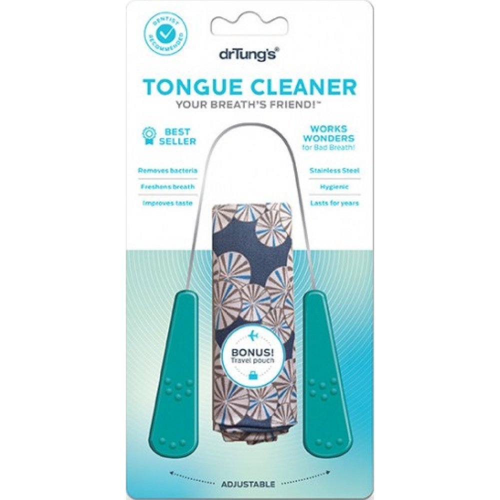 Dr. Tung's Stainless Steel Comfort-Grip Tongue Cleaner