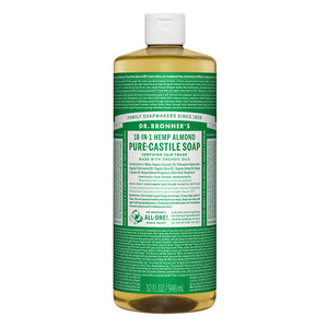 Dr. Bronner's Magic Soaps, Pure Castile Soap, 18-in-1 Hemp Almond, 16 fl oz