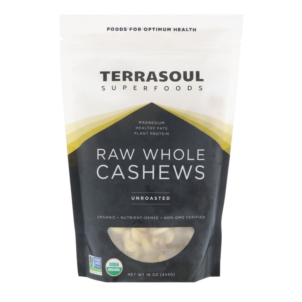 Terrasoul, Organic Cashews, 16oz