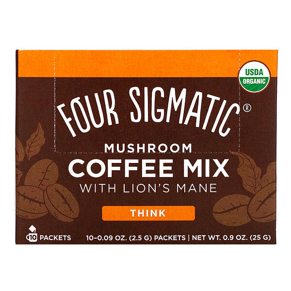 Four Sigmatic, Mushroom Coffee Mix Think with Lion's Mane, 10 pk box