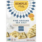Simple Mills, Almond Flour Crackers, Fine Ground Sea Salt, 4.25 oz