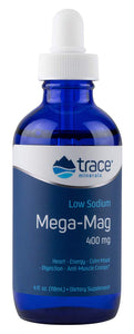 Trace Minerals Research, Mega-Mag, Natural Ionic Magnesium with Trace Minerals, 400 mg, 4 fl oz