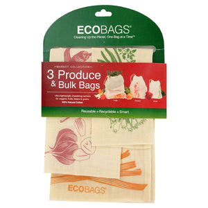 ECOBAGS, 3-Piece Produce & Bulk Bag Set Small, Medium, & Large