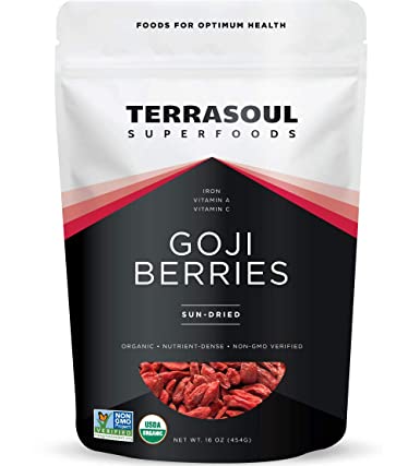 Terrasoul, Organic Sun-Dried Goji Berries, 16 oz
