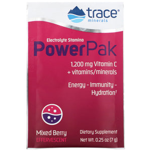 Trace Minerals Research, Electrolyte Stamina, PowerPak Pomegranate Blueberry, 1200 mg, single Packet