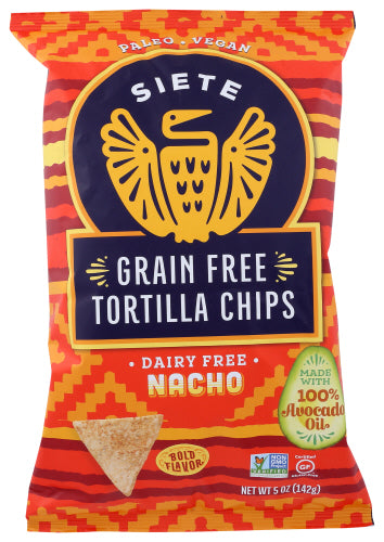 Siete, Grain Free Tortilla Chips, Nacho 5 oz