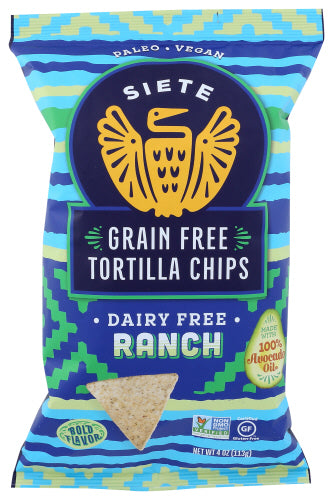Siete, Grain Free Tortilla Chips, Ranch 5 oz