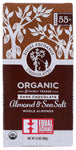 Equal Exchange, Organic Chocolate Bars, Almond & Sea Salt 55%, 2.8oz