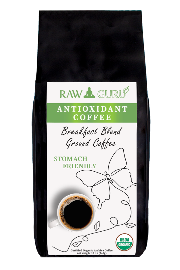 Raw Guru, Organic Coffee Antioxidant Breakfast Blend, 12 oz