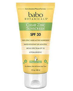 Babo Botanicals, SPF 30 Fragrance Free Zinc Lotion, 3 fl. oz