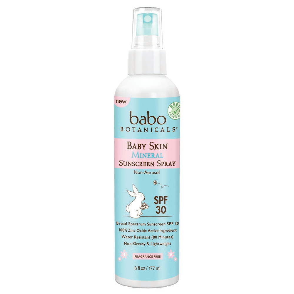 Babo Botanicals, Baby Skin Mineral Sunscreen Spray SPF 30, 6 fl. oz.