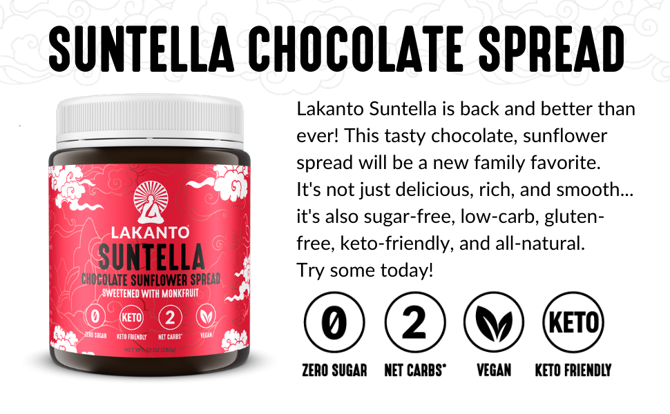 Lakanto, Suntella Sugar free Chocolate Spread, 10 oz