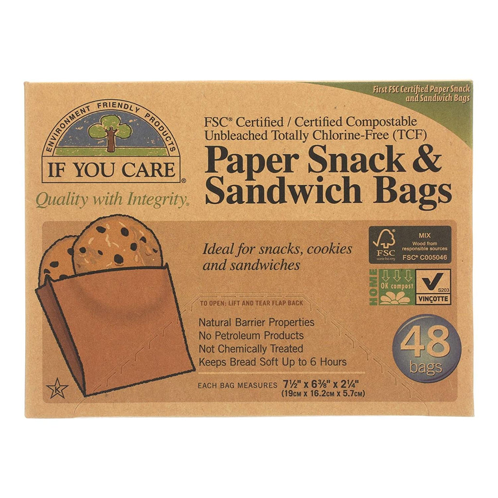 If You Care, Paper Snack & Sandwich Bags, 48 ct