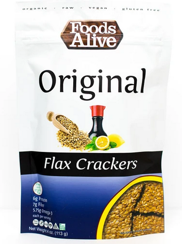 Foods Alive, Organic Original Flax Crackers, 4 oz