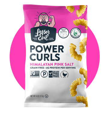 Lesser Evil, Egg White Snack Curls, Himalayan Pink Salt, 4 oz