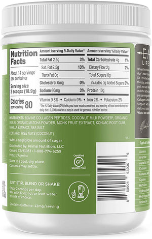 Primal Kitchen, Collagen Matcha Latte, 9.33 oz