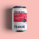 Teakoe, Pomegranate + Hibiscus Fizzy Tea, 12 Fl Oz