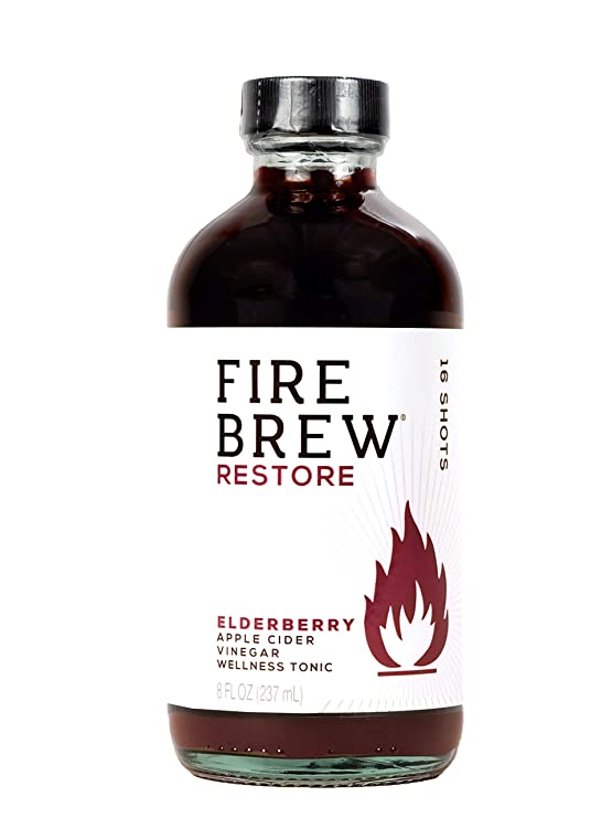 Fire Brew, Elderberry Apple Cider Vinegar Tonic - Restore, 8 Fl Oz