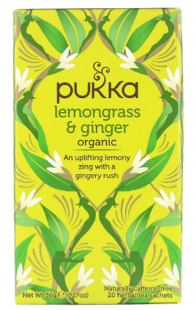 Pukka Herbs, Organic Lemongrass & Ginger Tea, 1.27 oz