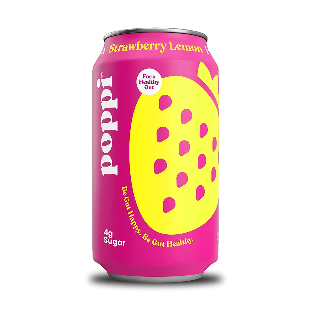 Poppi Soda, Prebiotic Soda Strawberry Lemon, 12 oz