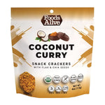 Foods Alive, Organic Coconut Curry Flax Crackers, 4oz