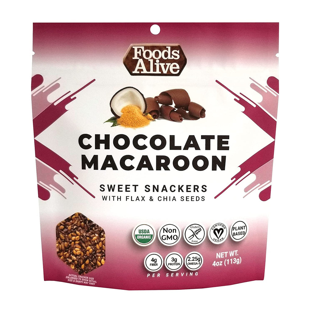 Foods Alive, Chocolate Macaroon Sweet Snackers Organic, 4 oz