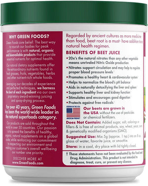 Greens Foods, Organic Beet Essence Juice Powder, 5.3 oz