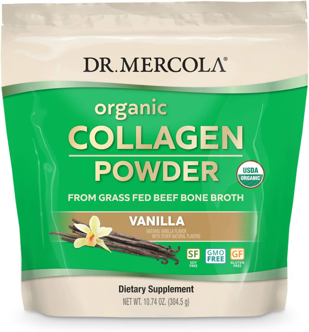 Dr. Mercola, Organic Bone Broth Collagen Powder – Vanilla