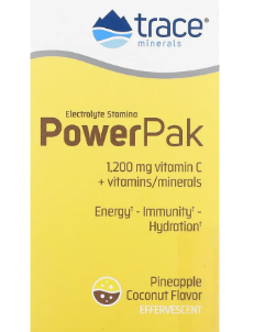 Trace Minerals Research, Electrolyte Stamina PowerPak Pineapple Coconut 1200 mg, SP