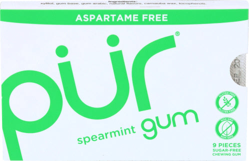 Pur, Spearmint Gum, 9 pc 0.44 oz Pk