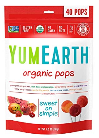 YumEarth Organics, Lollipops, 40 Pops, Assorted Flavors, 12.3 oz