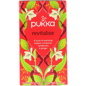 Pukka Herbs, Revitalise, Organic Cinnamon, Cardamom, & Ginger Tea, 20 Tea Sachets