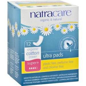 Natracare, Natural Ultra Pads, Organic Cotton Cover, Super+, 12 Pads