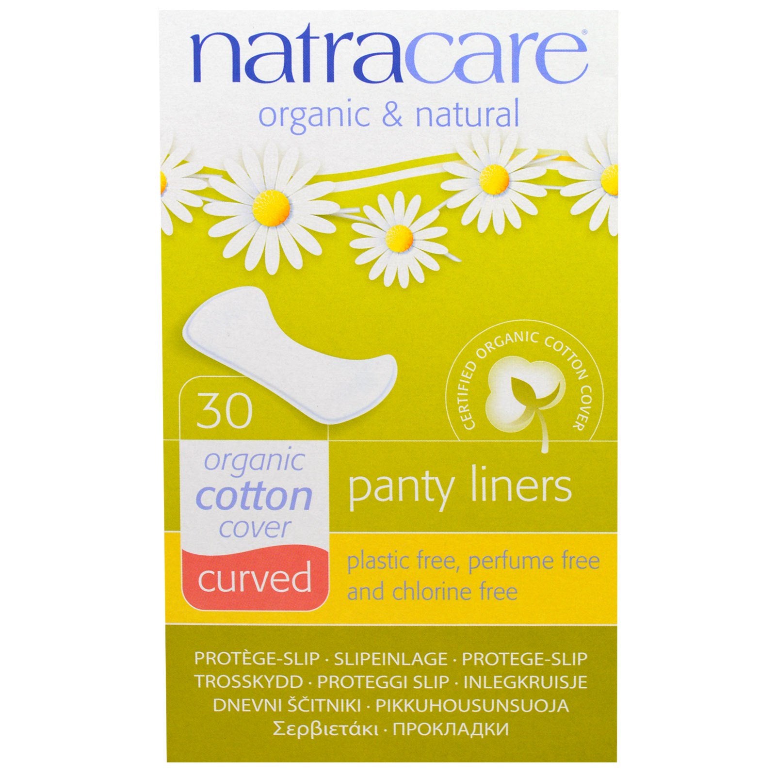 Natracare, Natural Panty Liners, 30 Curved Panty Liners