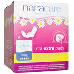 Natracare, Ultra "EXTRA" Pads, Organic Cotton Cover, Long, 8 ct