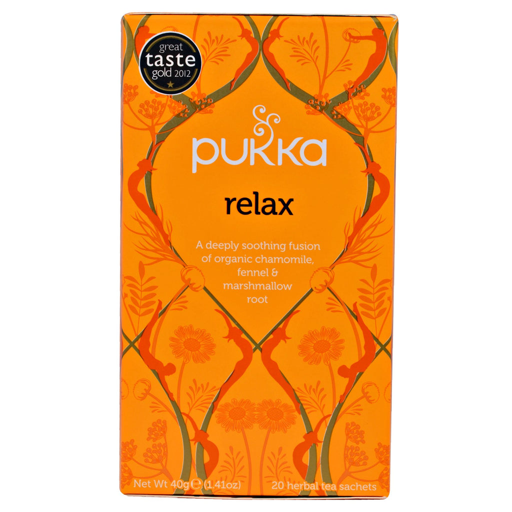 Pukka Herbs, Relax, Caffeine Free, 20 Tea Sachets