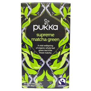 Pukka Herbs, Supreme Matcha Green, 20 Green Tea Sachets, 1.05 oz